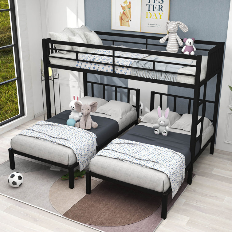 Metal full over shop twin bunk beds